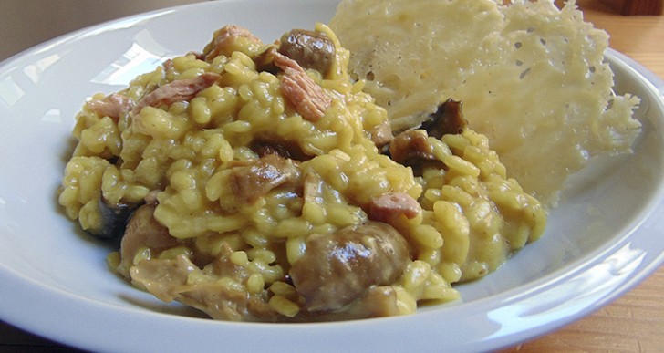 RISOTTO DE SETAS Y FOIE CON CRUJIENTE DE PARMESANO